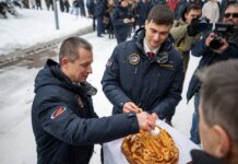 Экипаж МКС-73 торжественно встретили в Звёздном городке после 245-дневного полёта